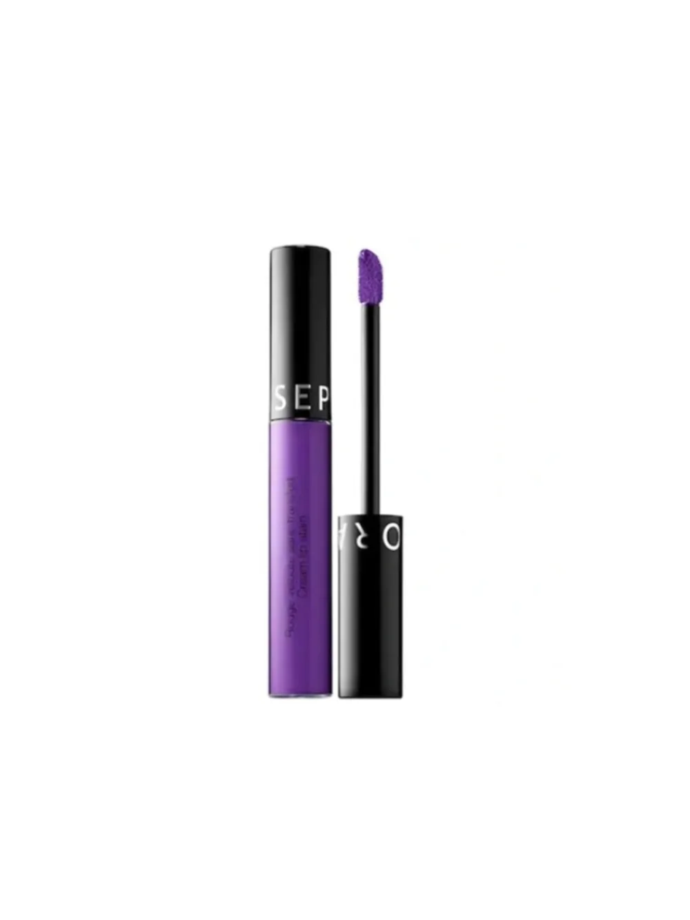 Purple Sephora Cream Lip Stain Lipstick Royal Flush, Opaque, vibrant